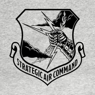 Strategic Air Command Crest Single Color Black T-Shirt